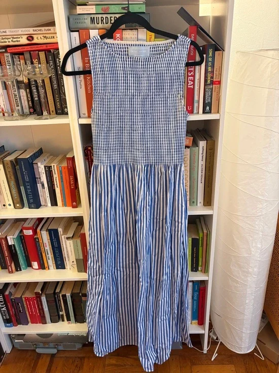Hill House Home Cosima Nap Dress in Blueberry Stripe, size S - Picture 4 of 7